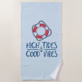 Good Vibes High Tides Strandlaken (Voorkant)