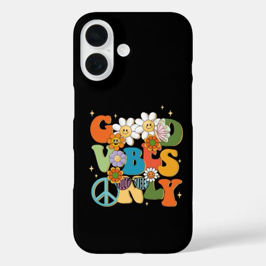 Good Vibes illustratie typografie Case-Mate iPhone Case (Achterkant)