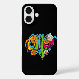 Good Vibes illustratie typografie iPhone 16 Hoesje