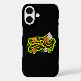 Good Vibes illustratie typografie iPhone 16 Hoesje
