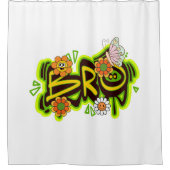 Good Vibes illustratie typografie Douchegordijn (Voorkant)