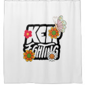 Good Vibes illustratie typografie Douchegordijn (Voorkant)