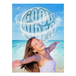 Good Vibes Inspirerend Beach Poster