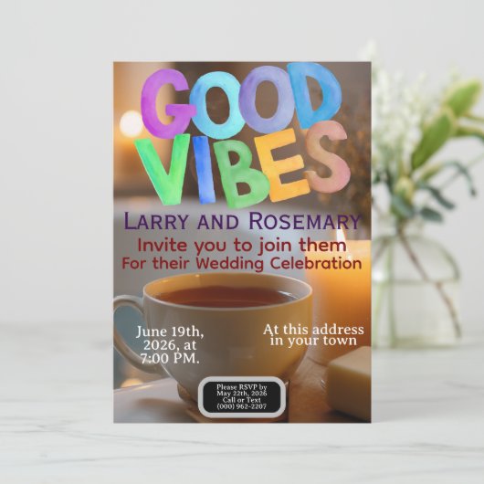 Good Vibes Kaart (Staand voorkant)