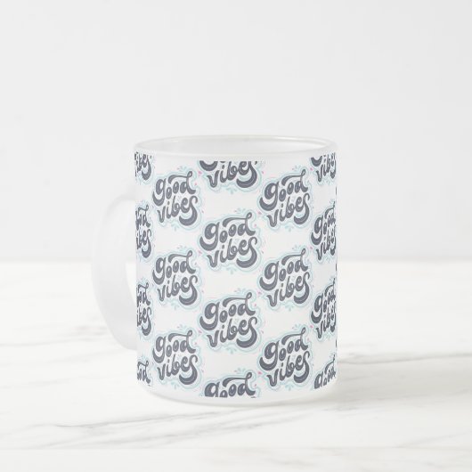 Good Vibes Mug Matglas Koffiemok (Voorkant links)