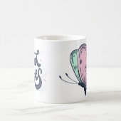 Good Vibes Mug with Aesthetic Butterfly Design Koffiemok (Center)