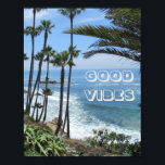 Good Vibes Ocean Palm Trees Sand Wall Poster<br><div class="desc">Goede Vibes — ontspan je met deze geweldige foto van de Stille Oceaan en de prachtige palmbomen die het zand overzien. Elke wandbekleding die is gemaakt om te worden bewogen, kan tot honderd keer worden geschilderd en opnieuw geschilderd zonder dat het decaal of de muren worden beschadigd. Geen lijm, geen...</div>