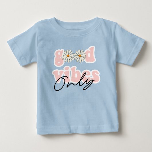 Good Vibes only 70's Hippie Slogan (Voorkant)