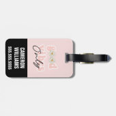 Good Vibes only 70's Hippie Slogan Bagagelabel (Achterkant horizontaal)