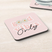 Good Vibes only 70's Hippie Slogan Bier Onderzetter (Linkerzijde)