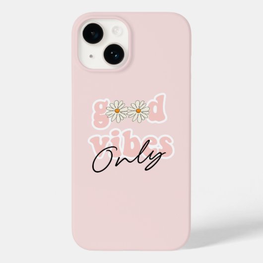 Good Vibes only 70's Hippie Slogan Case-Mate iPhone Case (Achterkant)