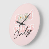 Good Vibes only 70's Hippie Slogan Grote Klok (Hoek)