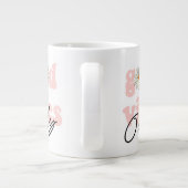 Good Vibes only 70's Hippie Slogan Grote Koffiekop (Achterkant)