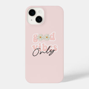 Good Vibes only 70's Hippie Slogan iPhone 14 Hoesje
