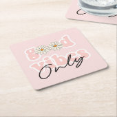 Good Vibes only 70's Hippie Slogan Kartonnen Onderzetters (Schuin)