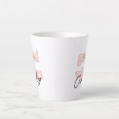 Good Vibes only 70's Hippie Slogan Latte Mok (Voorkant)