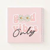 Good Vibes only 70's Hippie Slogan Notitieboek (Achterkant)