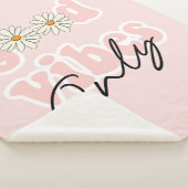 Good Vibes only 70's Hippie Slogan Sherpa Deken (3/4)