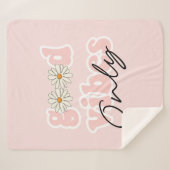 Good Vibes only 70's Hippie Slogan Sherpa Deken (Voorkant (horizontaal))