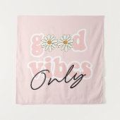 Good Vibes only 70's Hippie Slogan Wandkleed (Voorkant)