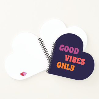 “Good Vibes Only” Aesthetic Heart Notebook  Notitieboek