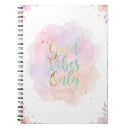 Good Vibes Only Aesthetic Pastel Notebook |  Notitieboek