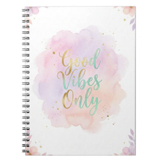 Good Vibes Only Aesthetic Pastel Notebook | Notitieboek