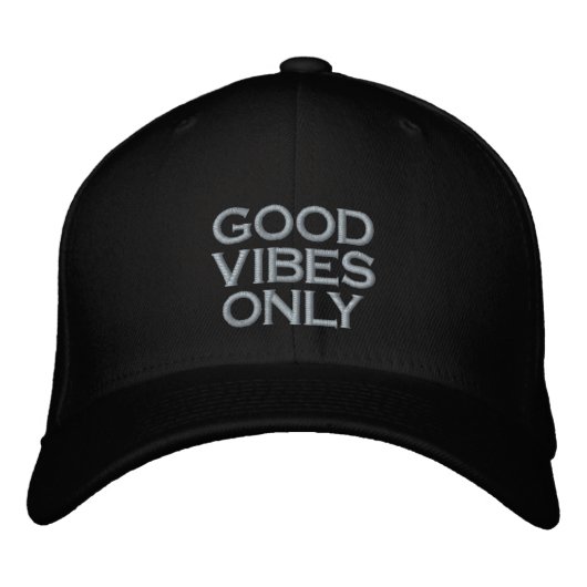 GOOD VIBES ONLY beach Life zomerplezier Geborduurde Pet (Voorkant)