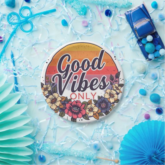 Good Vibes Only Bold Text Paper Bord (Feest)