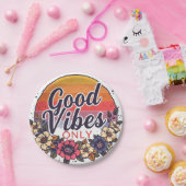 Good Vibes Only Bold Text Paper Bord (Feest)