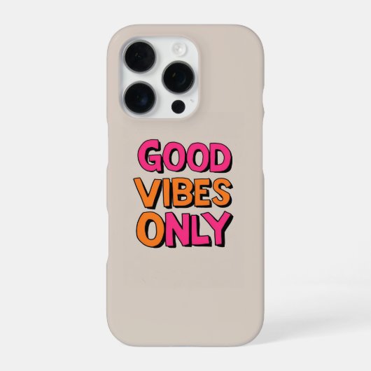 Good Vibes Only Bold Typography iPhone Hoesje (Achterkant)