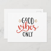 Good vibes only briefkaart (Voorkant / Achterkant)