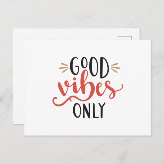 Good vibes only briefkaart (Voorkant / Achterkant)
