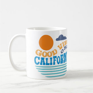 Good Vibes Only California Mug – Retro Sunset Beac Koffiemok