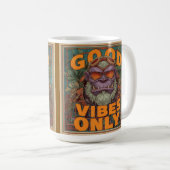 Good Vibes Only Coffee Mug – Bold Gorilla Design Koffiemok (Voorkant rechts)