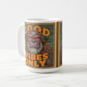 Good Vibes Only Coffee Mug – Bold Gorilla Design Koffiemok (Voorkant links)