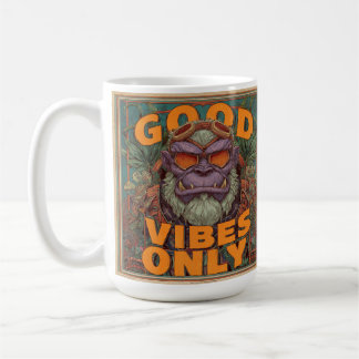 Good Vibes Only Coffee Mug – Bold Gorilla Design Koffiemok