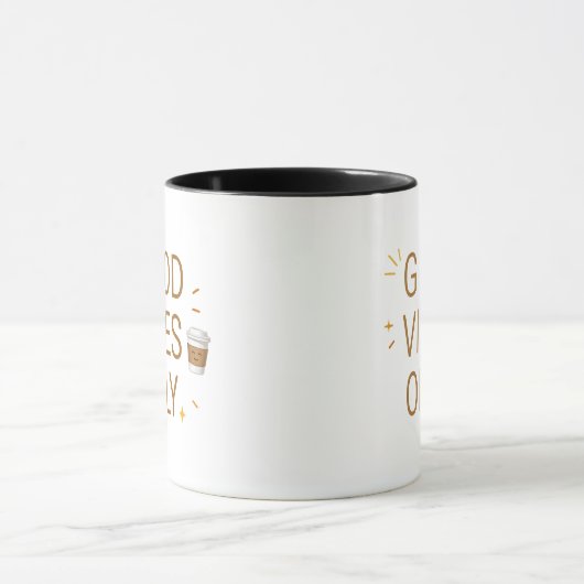 Good Vibes Only Coffee Mug | Positive Cozy Gift  Mok (Midden)