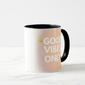 Good Vibes Only Coffee Mug | Positive Cozy Gift Mok (Voorkant rechts)