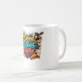 Good Vibes Only Coffee Sticker Koffiemok (Voorkant rechts)