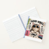 Good Vibes Only Cute Cat Notebook Notitieboek (Binnen)