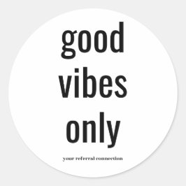 "Good Vibes Only" Envelop Sticker (B&W)