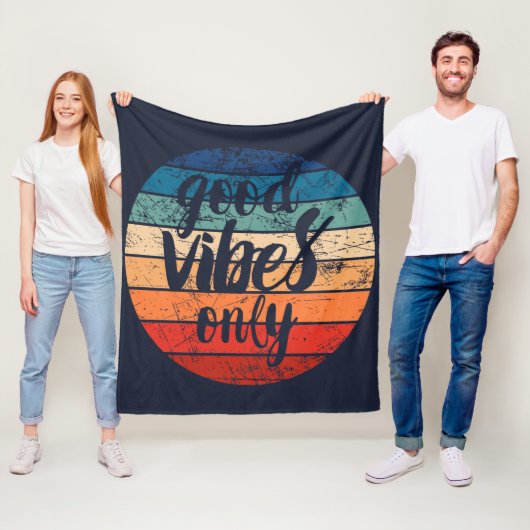 Good Vibes Only Fleece Deken (In situ)