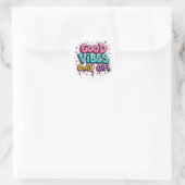 Good Vibes Only Girl Graffiti Sticker (Tas)