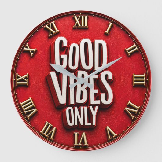 Good Vibes Only Grote Klok (Voorkant)