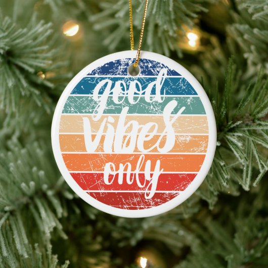 Good Vibes Only Keramisch Ornament (Boom)