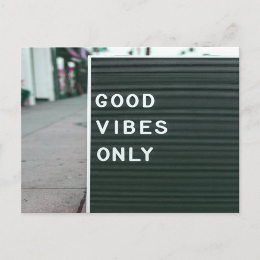 Good Vibes Only Letter Board positief Briefkaart (Voorkant)