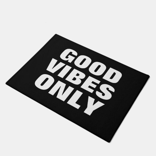 "Good Vibes Only" leuke inspirerend quote deurmat (Schuin)