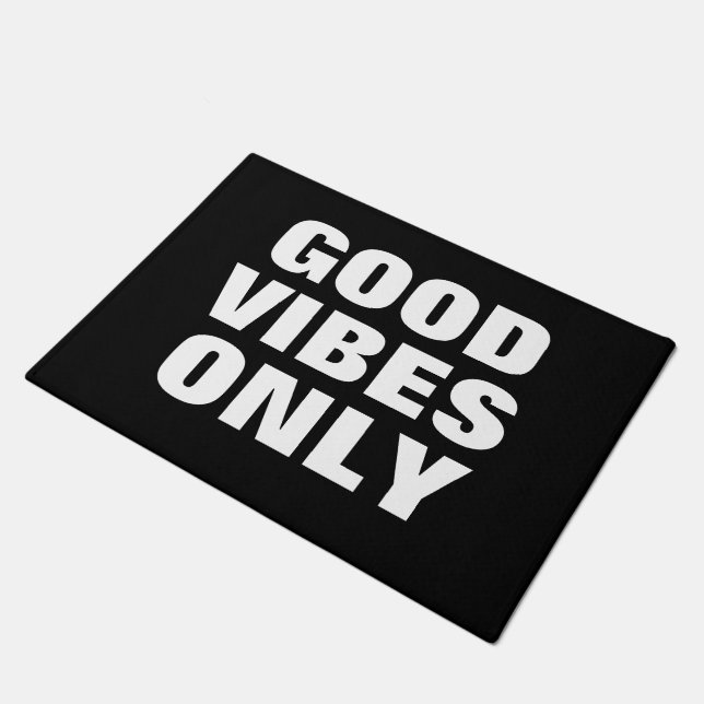 "Good Vibes Only" leuke inspirerend quote deurmat (Schuin)