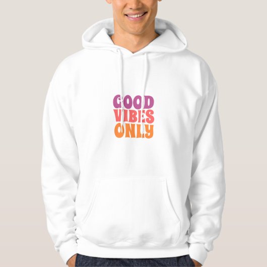 Good Vibes Only Minimalistische Hoodie (Voorkant)
